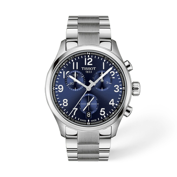 Tissot Chrono XL 42mm T1164171104200 with blue dial and stainless steel bracelet