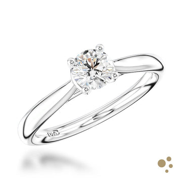 Open Tulip Solitaire 0.30ct Diamond Platinum Ring - Deacon & Son