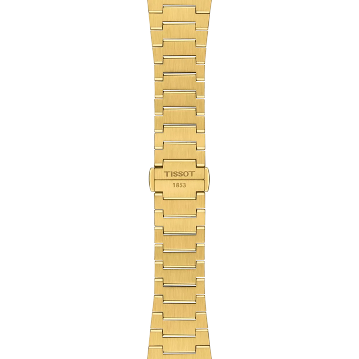 Gold PVD Tissot PRX featuring Swiss quartz movement and butterfly clasp