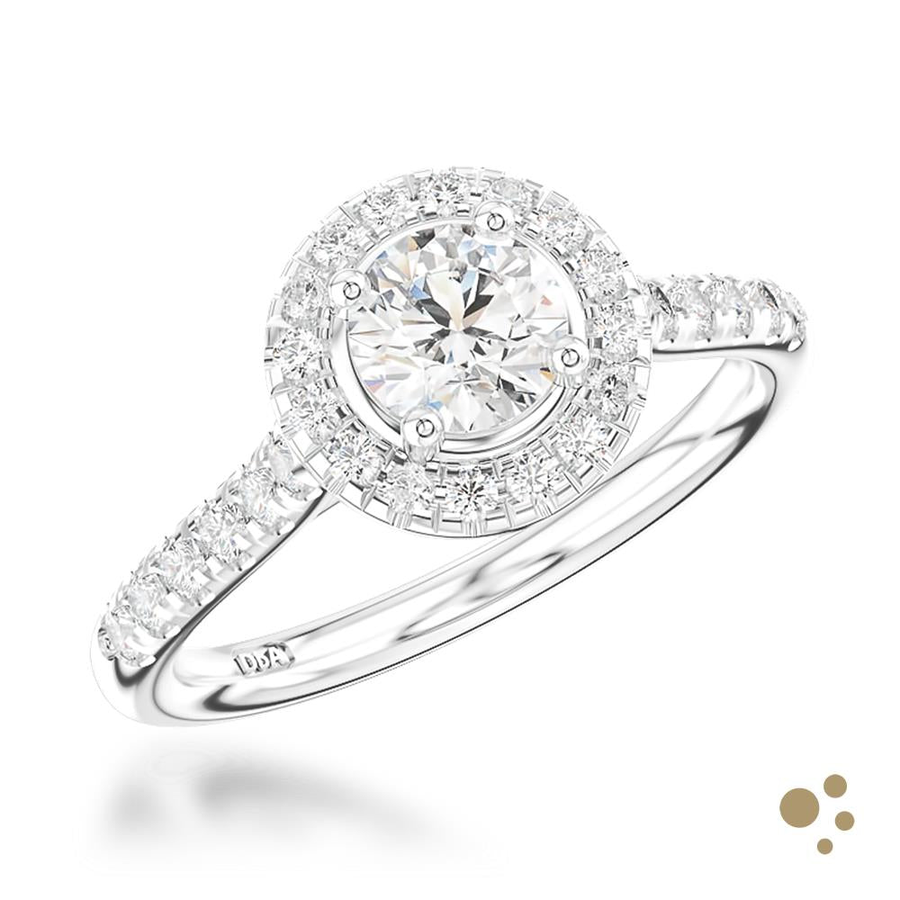Skye Halo 0.50ct Diamond Platinum Ring - Deacon & Son