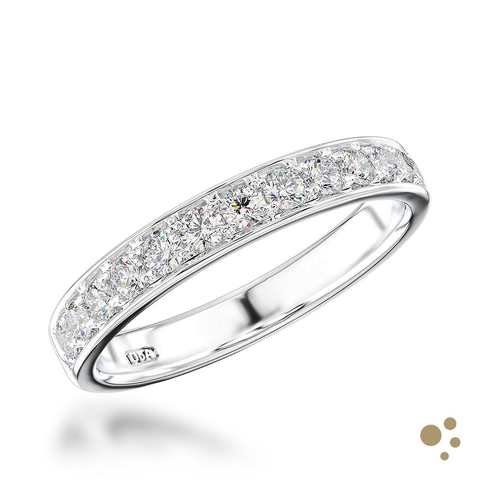 Memoire Classic Bridal 0.43ct Diamond Platinum Ring - Deacon & Son