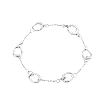 Georg Jensen Offspring sterling silver bracelet with large loops and delicate chain links