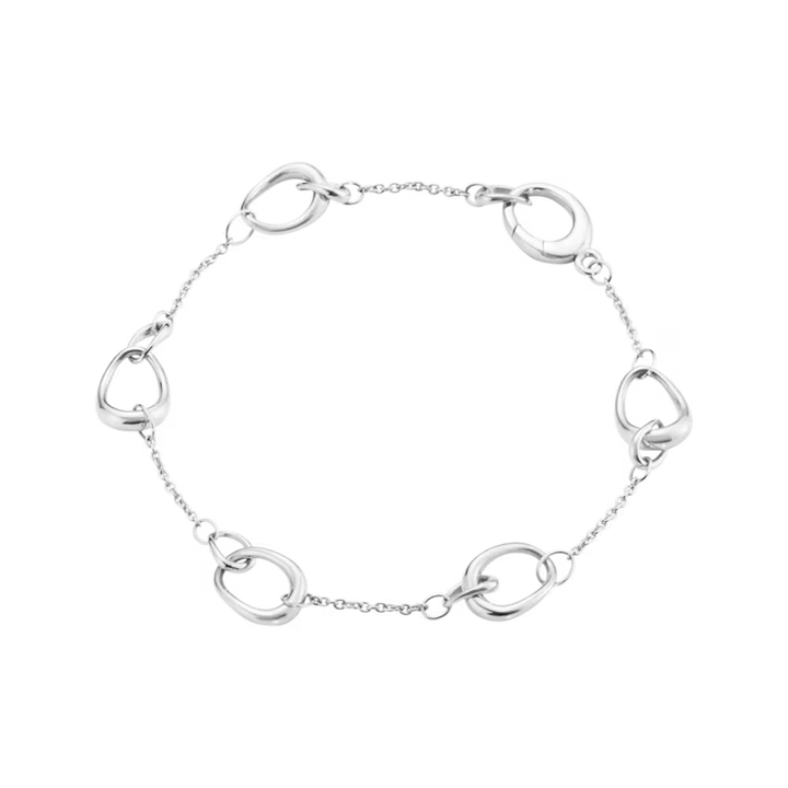 Georg Jensen Offspring sterling silver bracelet with large loops and delicate chain links