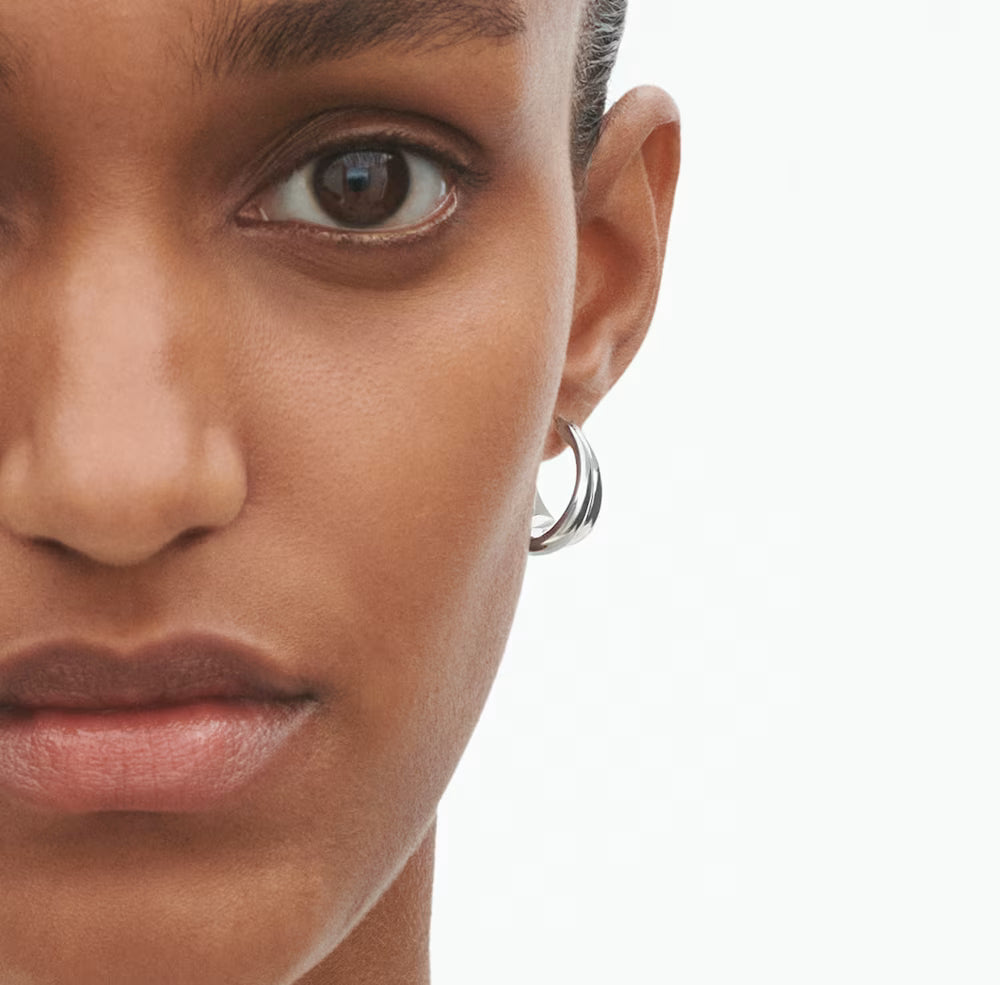 Georg Jensen Curve Earrings Lifestyle Shot