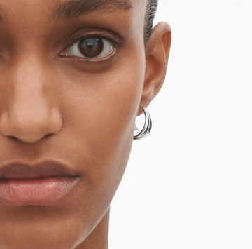 Georg Jensen Curve Earrings Lifestyle Shot