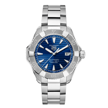 TAG Heuer Aquaracer Professional 200 Solargraph WBP1117.BA0047 with blue sunray dial and stainless steel bracelet