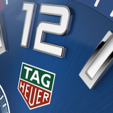 TAG Heuer CAZ1014.BA0842 quartz watch with blue chronograph dial and tachymeter bezel