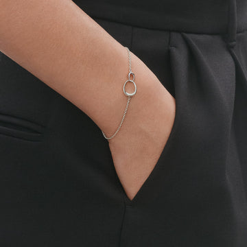uxury Georg Jensen Offspring bracelet crafted in sterling silver with adjustable fastening.