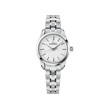 Grand Seiko SBGX359G close-up showing textured snowflake dial detail
