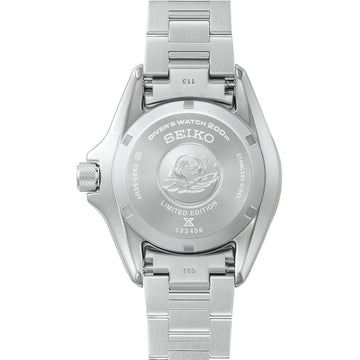 Seiko Prospex Limited Edition diver's watch with unidirectional bezel and silver-white dial