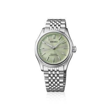 Seiko Presage Classic HCC002J1 with Wakatake-Iro green textured dial and stainless steel bracelet