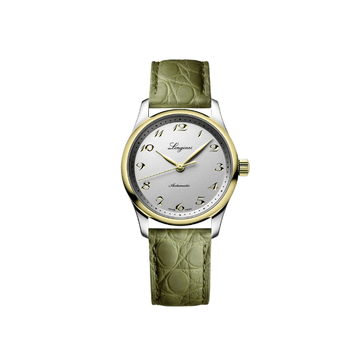 Longines Master Collection L23575722 silver dial with gilt Arabic numerals and polished hands