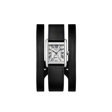 Longines Mini DolceVita L5.200.4.71.0 silver flinqué dial with painted Roman numerals and blued steel hands