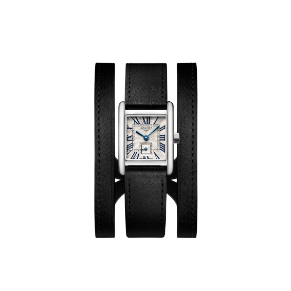 Longines Mini DolceVita L5.200.4.71.0 silver flinqué dial with painted Roman numerals and blued steel hands