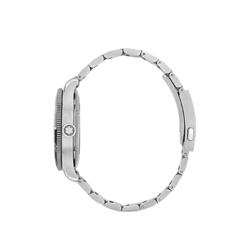 Montblanc Automatic iced Sea sideview showing the Montblanc logo on crown.