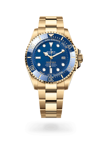 Rolex Deepsea 44 mm watch in 18 ct yellow gold, M136668LB-0001 - Deacon & Son