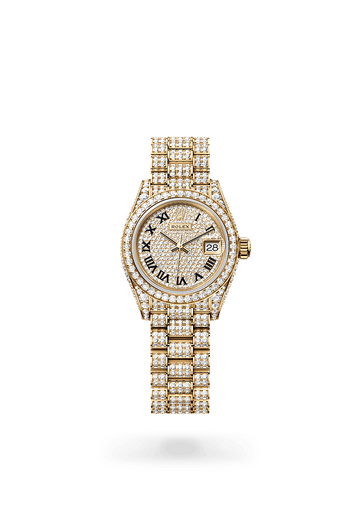 Rolex Lady-Datejust 28 mm watch in 18 ct yellow gold, M279458RBR-0001 - Deacon & Son