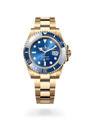 Rolex Submariner Date 41 mm watch in 18 ct yellow gold, M126618LB-0002 - Deacon & Son