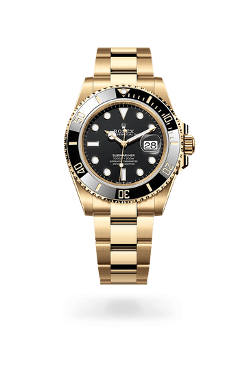 Rolex Submariner Date 41 mm watch in 18 ct yellow gold, M126618LN-0002 - Deacon & Son