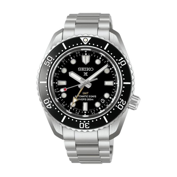 Seiko Prospex HBC002J1 1968 Heritage GMT diver's watch in Oceanic Black with 42mm stainless steel case and ceramic bezel