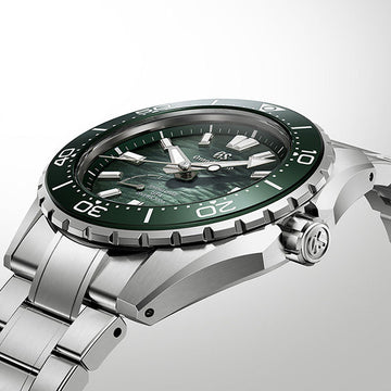 Grand Seiko SLGB025G titanium dive watch with 300m water resistance and green dial