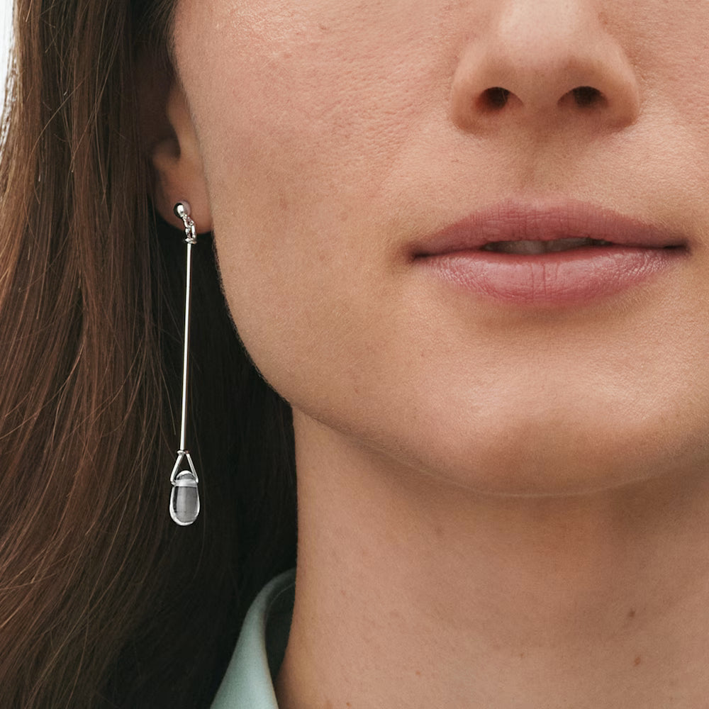 Lifestyle Image: Georg Jensen Sterling Silver Torun Earrings Design year 2024 