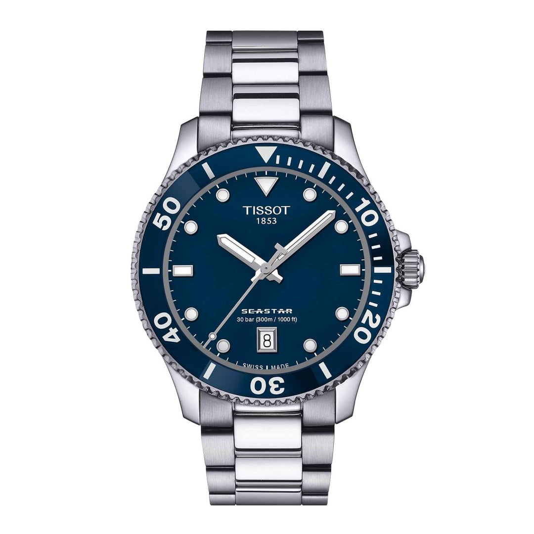 Tissot Seastar 1000 T1204101104100 blue dial with luminescent hands and markers