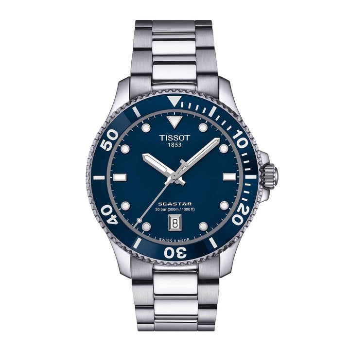 Tissot Seastar 1000 T1204101104100 blue dial with luminescent hands and markers