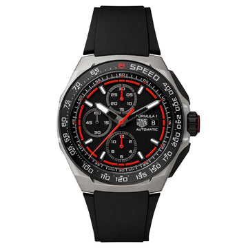 TAG Heuer Formula 1 Chronograph 44mm with black and red dial and black rubber strap