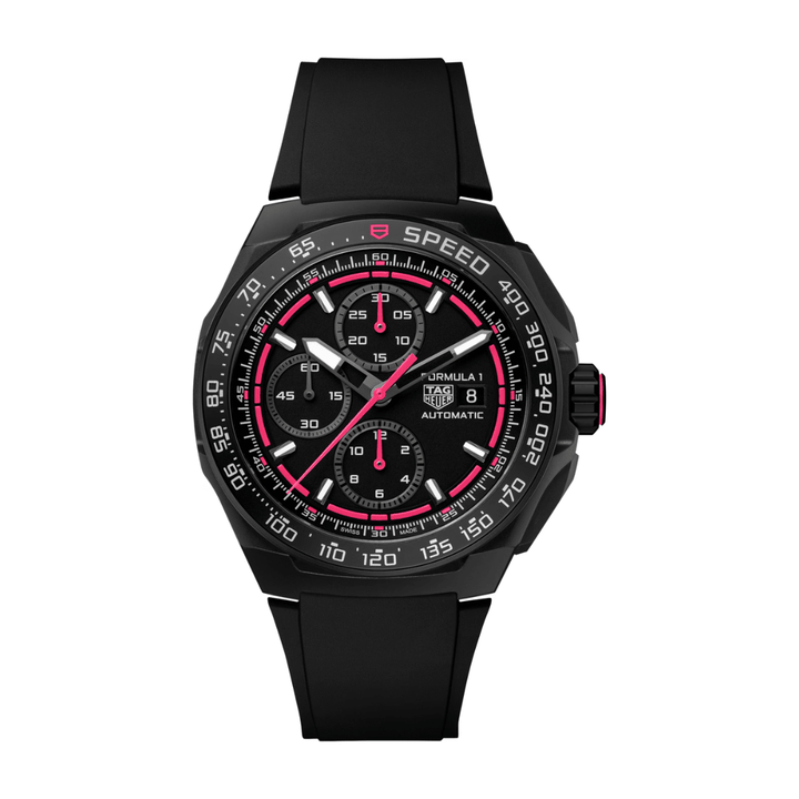 TAG Heuer Formula 1 Chronograph CBZ2087.FT8107 with black opaline dial and rubber strap