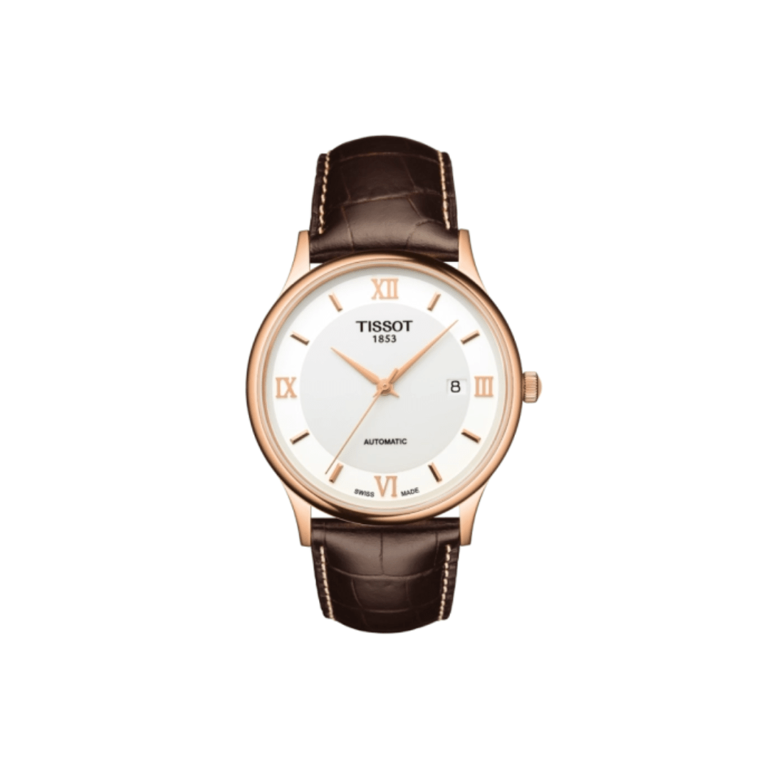 Rare Tissot Rose Dream Gents Watch 18ct Rose Gold Case - automatic ETA movement.