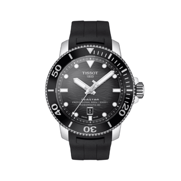 Tissot Seastar 2000 Professional Powermatic 80 T1206071744100 grey‑black dial with wave pattern and luminescent markers