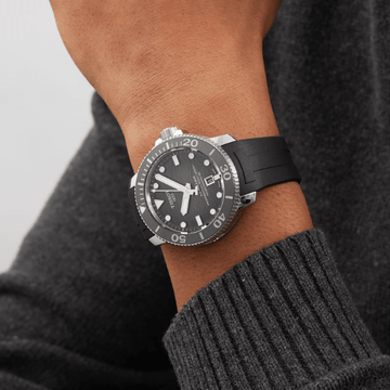 Tissot Seastar powermatic black Dial on wrist 