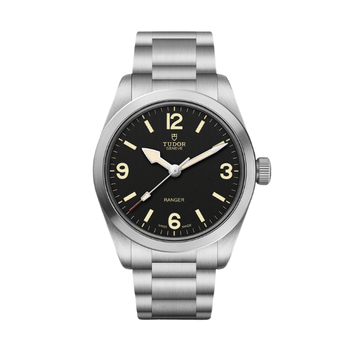 TUDOR Ranger M79930‑0001 black domed dial with large Arabic numerals and luminous hands