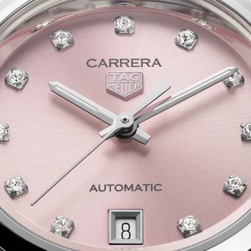 Carrera Date Pink Diamond Dot Dial