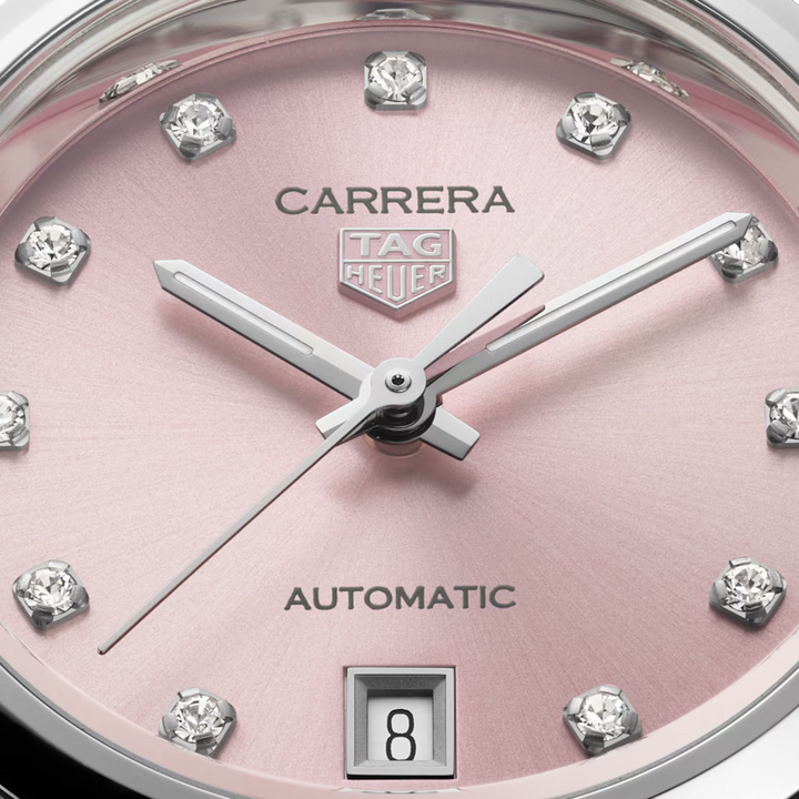 Carrera Date Pink Diamond Dot Dial