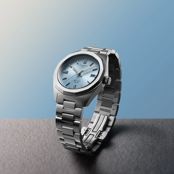 Tissot PRC 100 Solar Quartz featuring Swiss solar technology and a contemporary ice blue dial