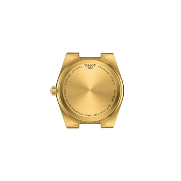 issot PRX T1372103302100 with champagne dial, sapphire crystal and 100m water resistance