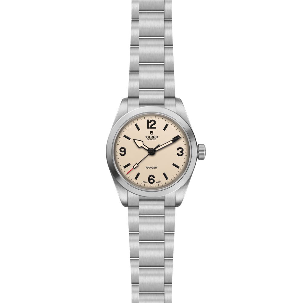 TUDOR Ranger 36mm expedition watch featuring a matte Dune White dial