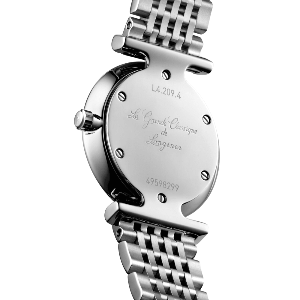 Longines La Grande Classique ultra-thin steel case back and bracelet