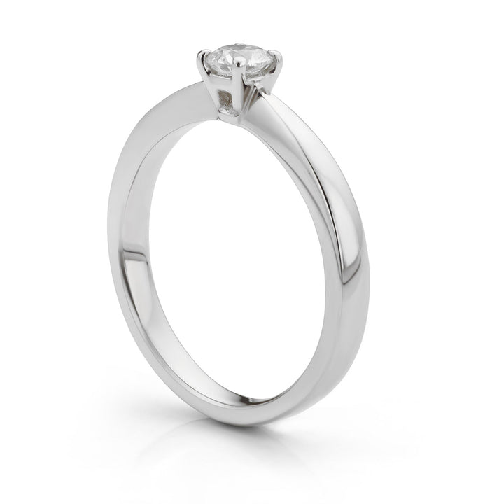 Platinum Single Stone Diamond Ring