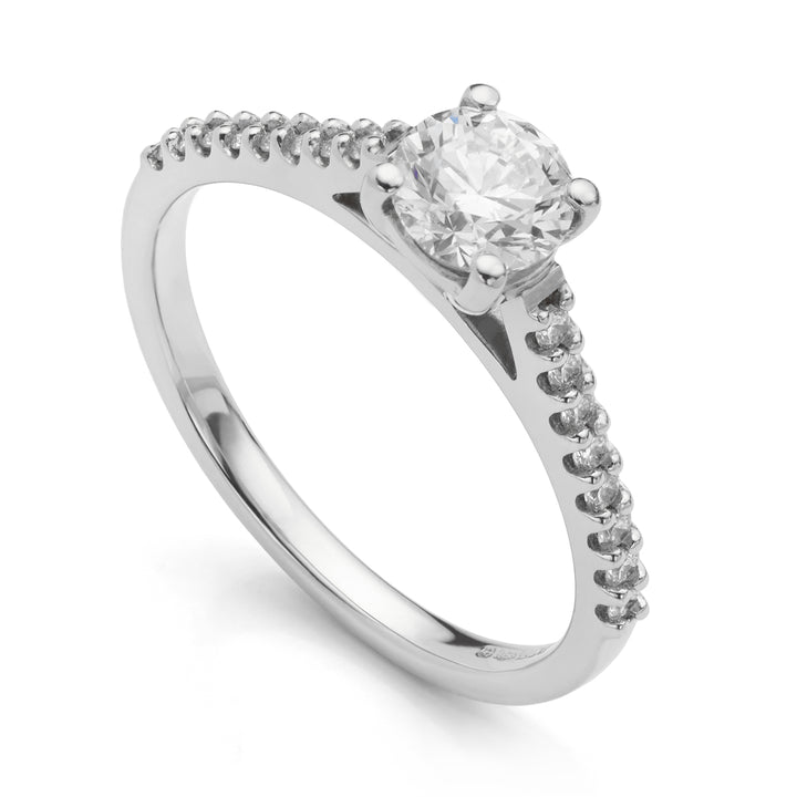 Platinum diamond single stone ring