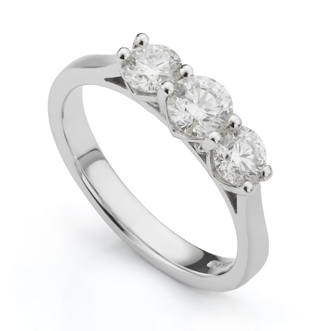 3-Stone Diamond Trilogy Ring