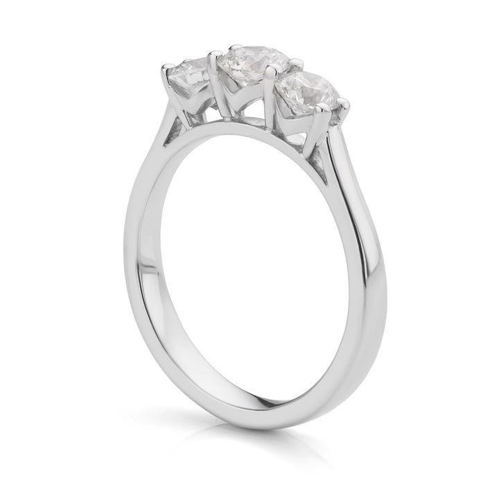 Platinum Diamond 3 Stone Ring