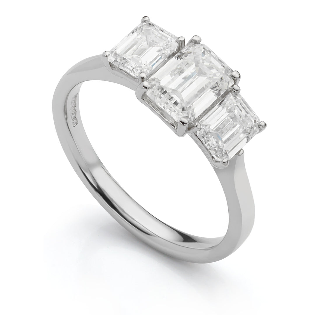 Platinum Diamond 3 Stone Ring
