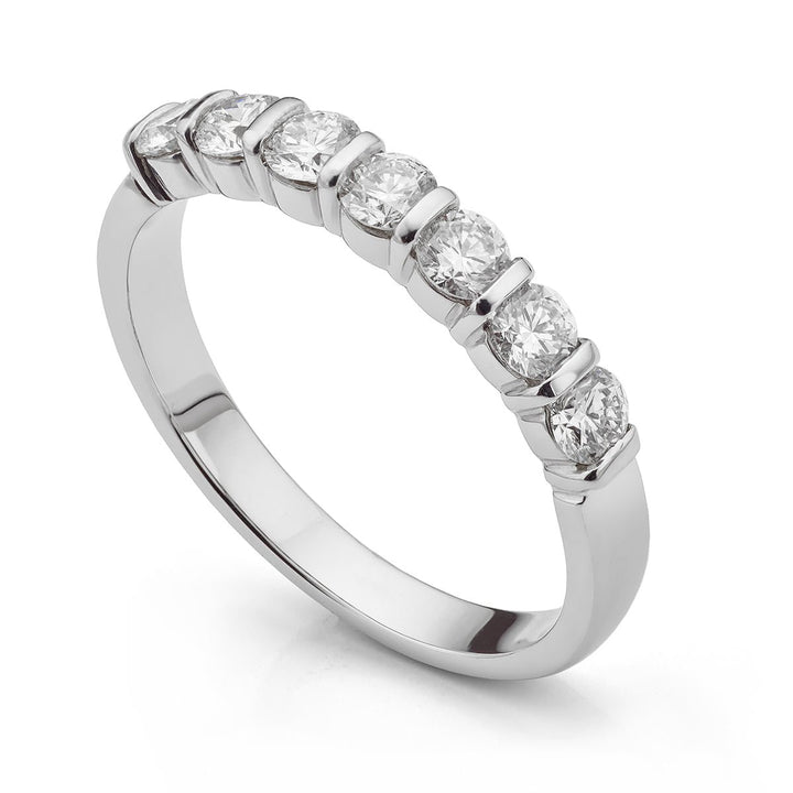 Platinum Diamond Half Eternity Ring