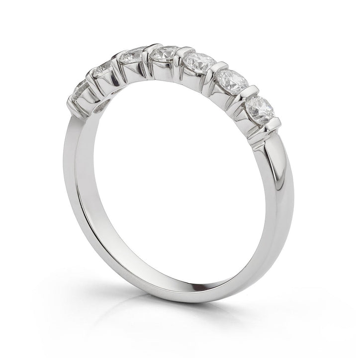 Platinum Diamond Half Eternity Ring