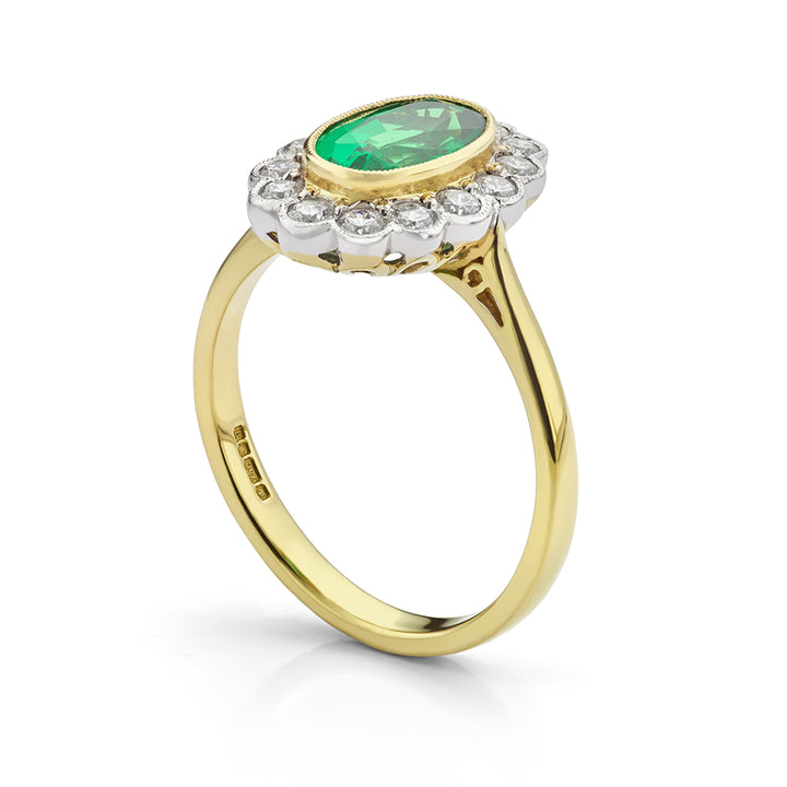 Tsavorite Green Garnet and Diamond Dress Ring