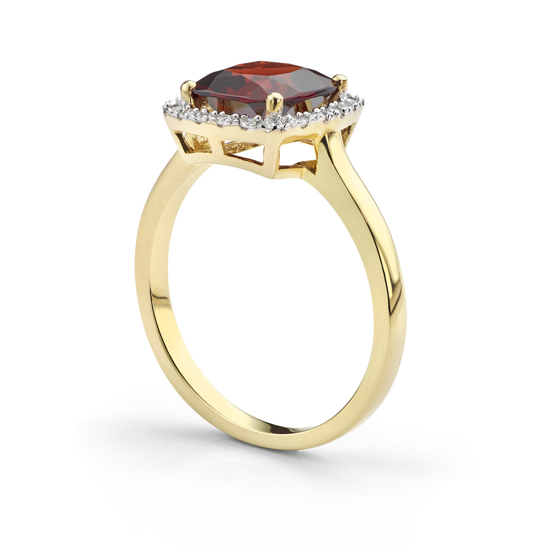 Garnet and Diamond Dress Ring