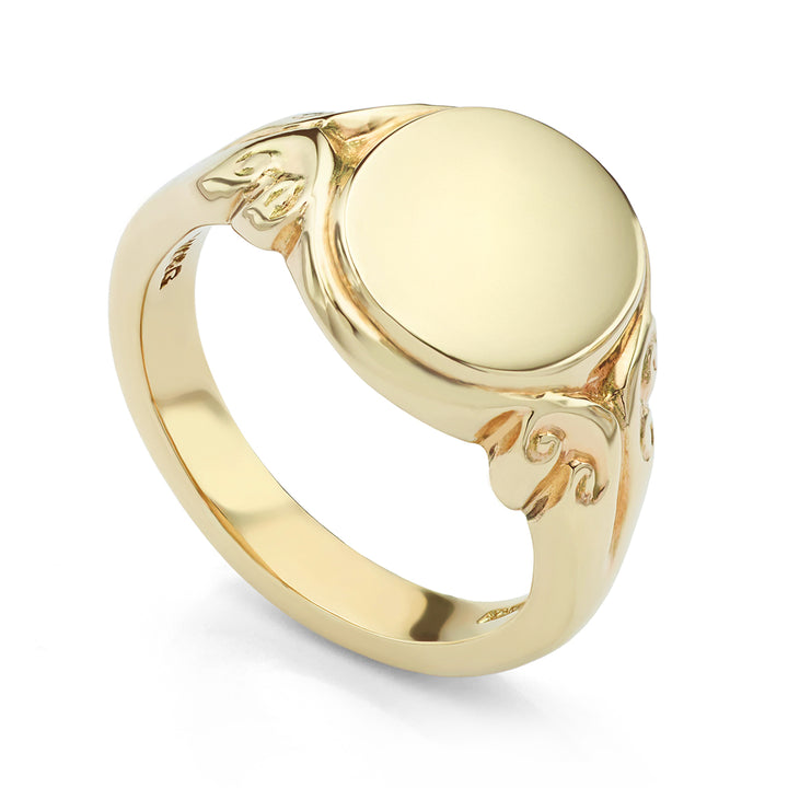 Scroll Design Signet Ring